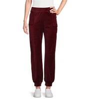 Westbound Petite Size Pull-On Velour Jogger Pants