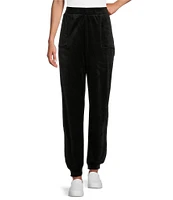 Westbound Petite Size Pull-On Velour Jogger Pants