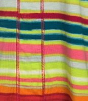 Westbound Petite Size Shimmering Stripe Short Sleeve V-Neck Top