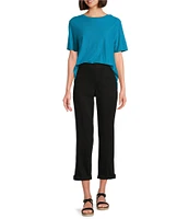 Westbound Petite Size Short Sleeve Crew Neck Top