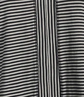 Westbound Petite Size Striped Short Sleeve V-Neck Top