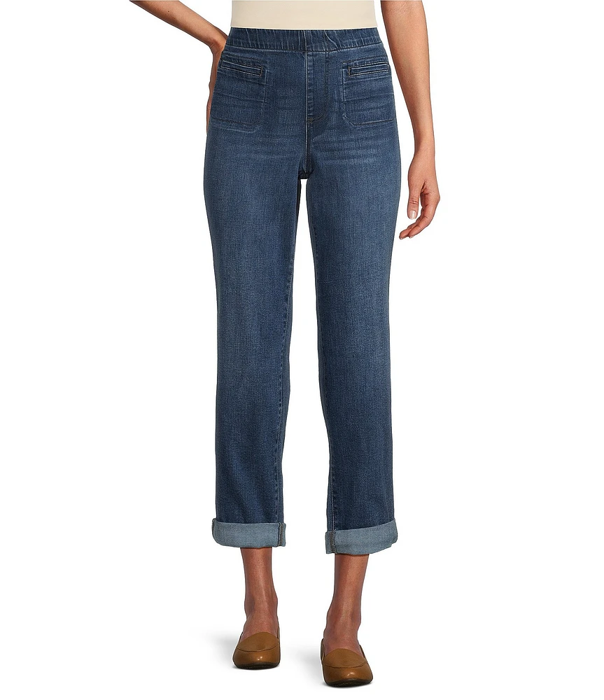 Westbound Petite Size the HIGH RISE fit Crop Pull-On Jeans
