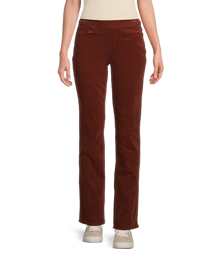 Westbound Petite Size the PARK AVE fit Corduroy Mid Rise Straight Leg Pant