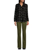 Westbound Petite Size the PARK AVE fit Mid Rise Straight Leg Pant