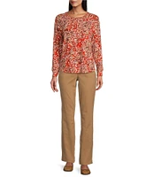 Westbound Petite Size the PARK AVE fit Mid Rise Straight Leg Pant