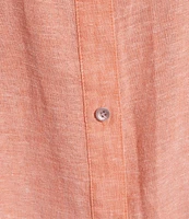 Westbound Plus Size 3/4 Roll-Tab Sleeve Point Collar Y-Neck Button Front Shirt