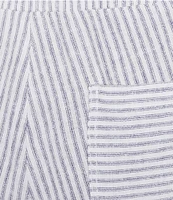 Westbound Plus Size Blue White Stripe Crop Linen Blend Pants