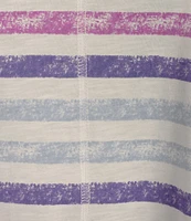 Westbound Plus Size Chalk Stripe 3/4 Sleeve Knit Crew Neck Top