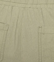 Westbound Plus Size Linen Blend Crop Pull-On Pants