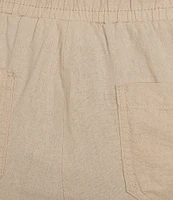 Westbound Plus Size Linen Blend Crop Pull-On Pants