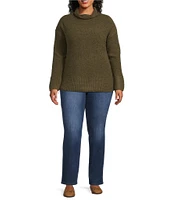 Westbound Plus Size Long Sleeve Mock Neck Side Zip Sweater