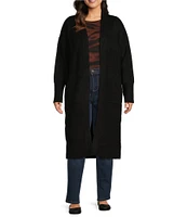 Westbound Plus Size Long Sleeve Patch Pocket Cardigan