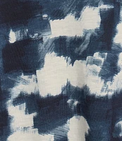 Westbound Plus Size Painterly Streaks Short Sleeve Crew Neck Top