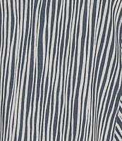 Westbound Plus Size Striped Rolled 3/4 Sleeve Faux Henley Top