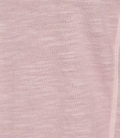 Westbound Plus Size Rolled 3/4 Sleeve Faux Henley Top