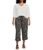 Westbound Plus Size Rolled 3/4 Sleeve Faux Henley Top