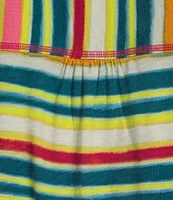 Westbound Plus Size Shimmering Stripe Short Short V-Neck Top