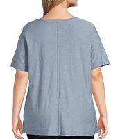Westbound Plus Size Short Sleeve Crew Neck Top