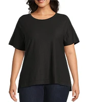 Westbound Plus Size Short Sleeve Crew Neck Top