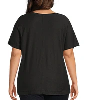 Westbound Plus Size Short Sleeve Crew Neck Top