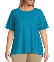 Westbound Plus Size Short Sleeve Crew Neck Top