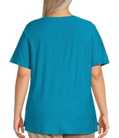 Westbound Plus Size Short Sleeve Crew Neck Top