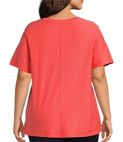 Westbound Plus Size Short Sleeve Crew Neck Top