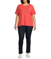 Westbound Plus Size Short Sleeve Crew Neck Top