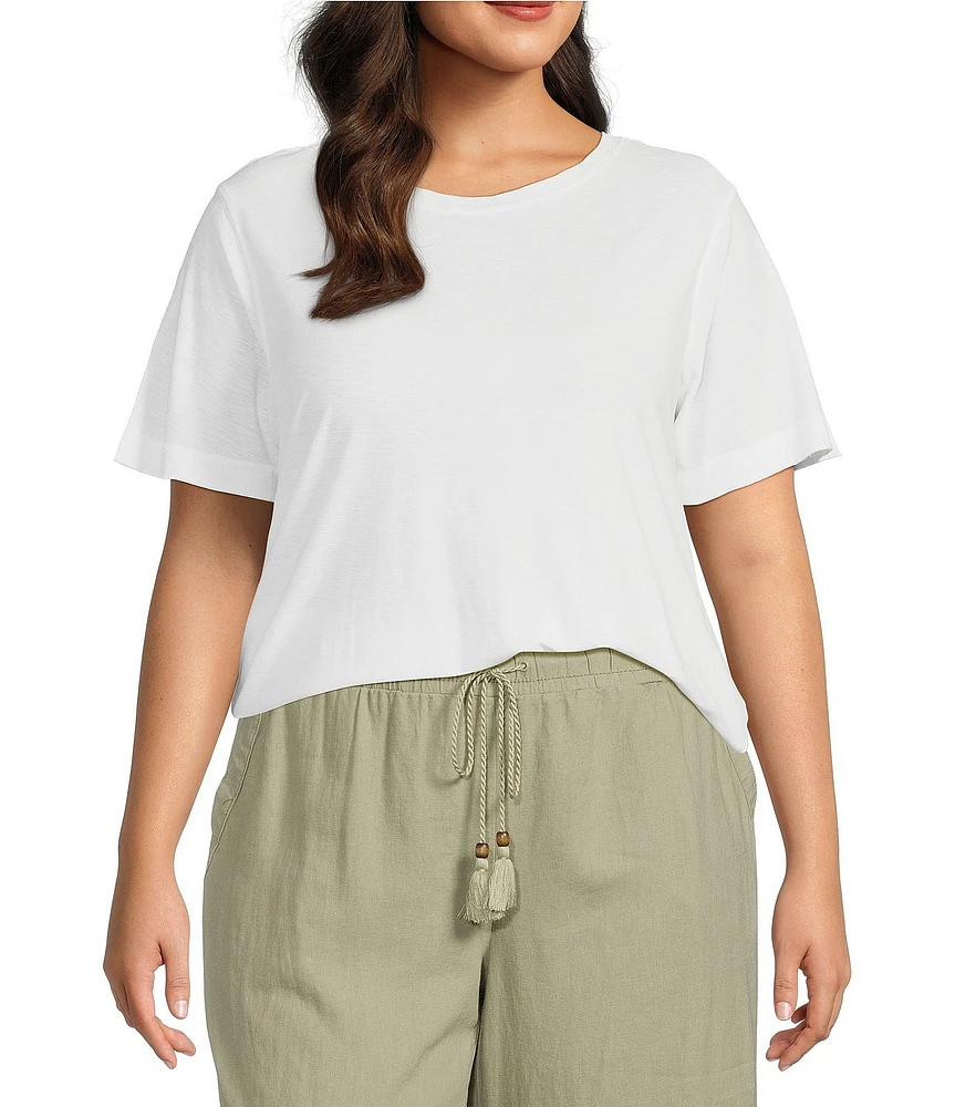 Westbound Plus Size Short Sleeve Crew Neck Top