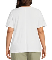 Westbound Plus Size Short Sleeve Crew Neck Top