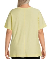 Westbound Plus Size Short Sleeve Crew Neck Top