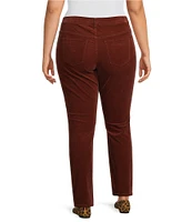 Westbound Plus Size THE FIT FORMULA Corduroy Slim Straight Leg Pull-On Pants