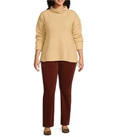 Westbound Plus Size THE FIT FORMULA Corduroy Slim Straight Leg Pull-On Pants