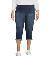 Westbound Plus Size the HIGH RISE fit Crop Pull-On Denim Jeans