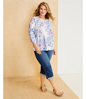 Westbound Plus Size the HIGH RISE fit Crop Pull-On Denim Jeans