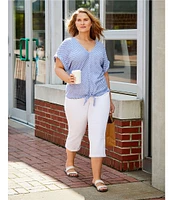 Westbound Plus Size the HIGH RISE fit Crop Pull-On Pants