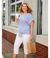 Westbound Plus Size the HIGH RISE fit Crop Pull-On Pants