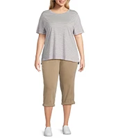Westbound Plus Size the HIGH RISE fit Crop Pull-On Pants