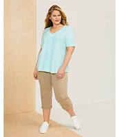Westbound Plus Size the HIGH RISE fit Crop Pull-On Pants