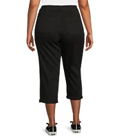 Westbound Plus Size the HIGH RISE fit Crop Pull-On Roll Cuff Pants