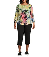 Westbound Plus Size the HIGH RISE fit Crop Pull-On Roll Cuff Pants