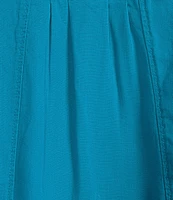 Westbound Pocket Front 3/4 Puff Sleeve Henley Top
