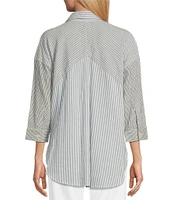 Westbound Point Collar Button Front 3/4 Sleeve Shirt