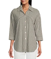 Westbound Point Collar Button Front 3/4 Sleeve Shirt