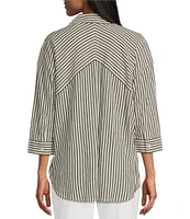 Westbound Point Collar Button Front 3/4 Sleeve Shirt