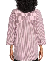 Westbound Point Collar Button Front 3/4 Sleeve Shirt