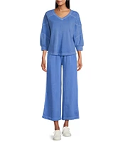 Westbound Pull-On Cropped Drawstring Terry Pants