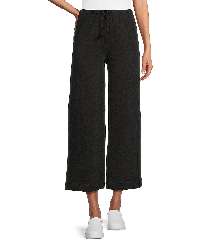 Westbound Pull-On Cropped Drawstring Terry Pants