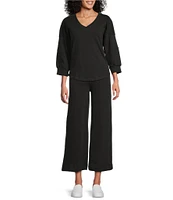 Westbound Pull-On Cropped Drawstring Terry Pants