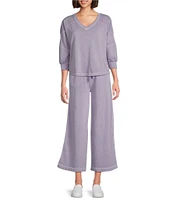 Westbound Pull-On Cropped Drawstring Terry Pants